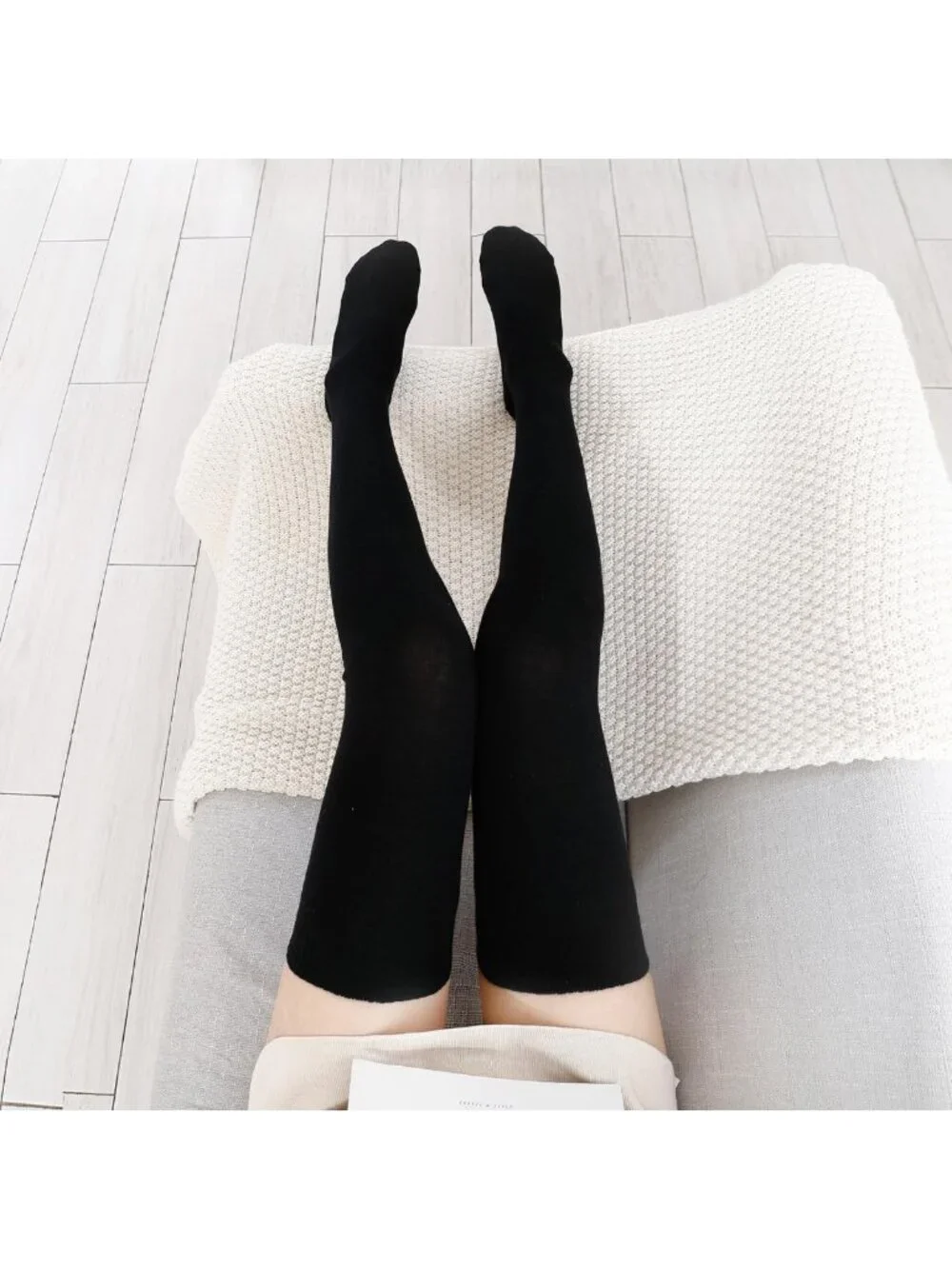 Extra Long Cotton Stripe Thigh High Socks | Over the Knee Stockings for Fashion